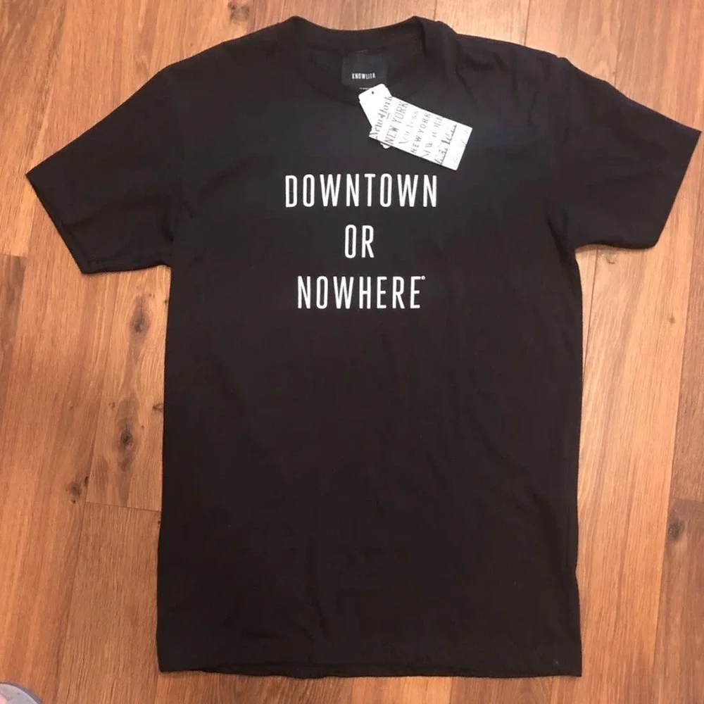 Knowlita Downtown or Nowhere NYC Blavk T-shirt Size Small Ships Same Day - Picture 3 of 6